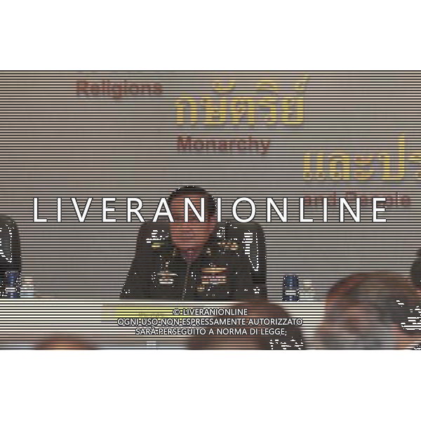 (140611) -- BANGKOK, June 11, 2014 () -- Prayuth Chan-ocha, Chief Gen. of the National Council for Peace and Order (NCPO), speaks at the meeting of NCPO with Thai ambassadors at Royal Thai Army head quarter in Bangkok, Thailand, June 11, 2014. (/Pool Photo by Thai Army) ©PHOTOSHOT/Agenzia Aldo Liverani sas - ITALY ONLY - EDITORIAL USE ONLY