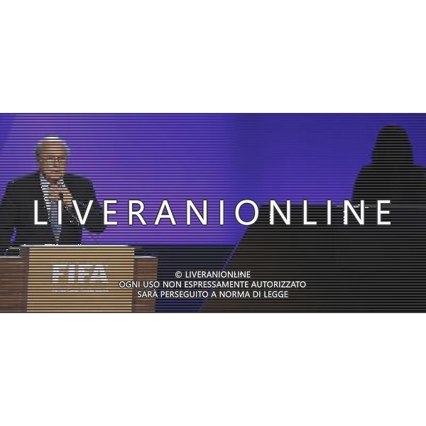 (140611) -- SAO PAULO, June 11, 2014 () -- FIFA President Sepp Blatter attends a press conference after the 64th FIFA Congress in Sao Paulo, Brazil, on June 11, 2014. The 64th FIFA Congress was held on the eve of the opening match of the 2014 FIFA World Cup in Brazil. (/Liao Yujie)(rh) ©photoshot/Agenzia Aldo Liverani sas - ITALY ONLY - EDITORIAL USE ONLY