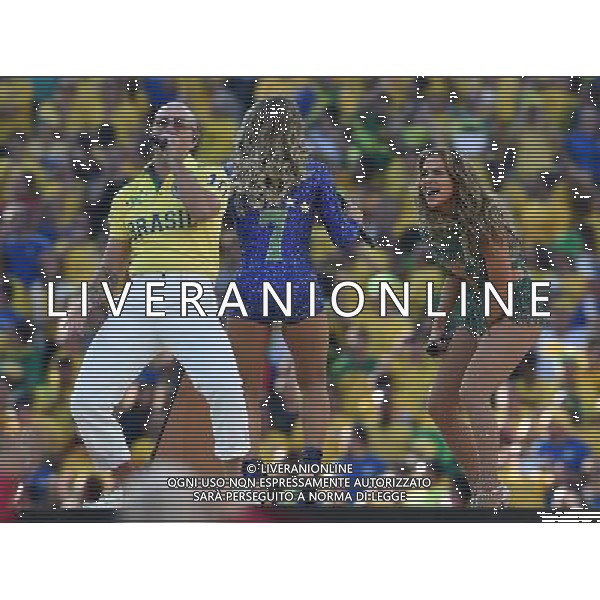 FIFA World Cup Brasile 2014 Gruppo A San Paolo - 12.06.2014 Brasile-Croazia Nella Foto:cerimonia inaugurazione claudia leitte pitbull e jennifer lopez /Ph.Vitez-Ag. Aldo Liverani