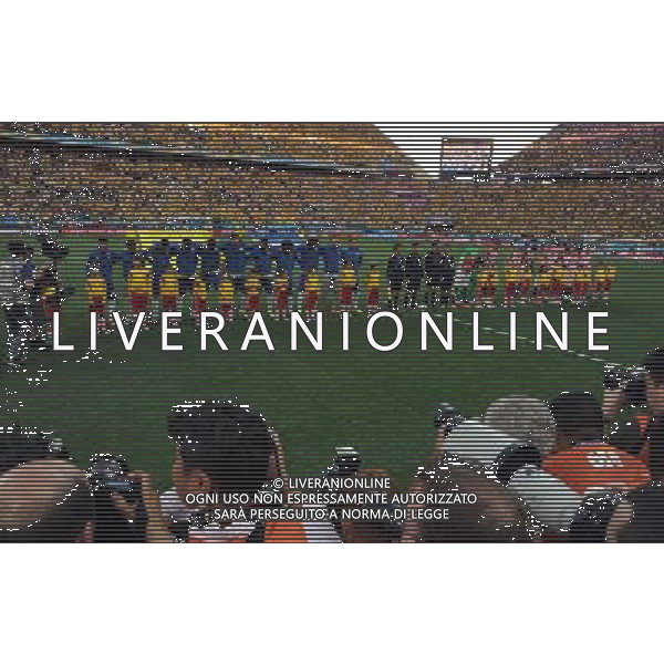 FIFA World Cup Brasile 2014 Gruppo A San Paolo - 12.06.2014 Brasile-Croazia Nella Foto:squadre schierate /Ph.Vitez-Ag. Aldo Liverani