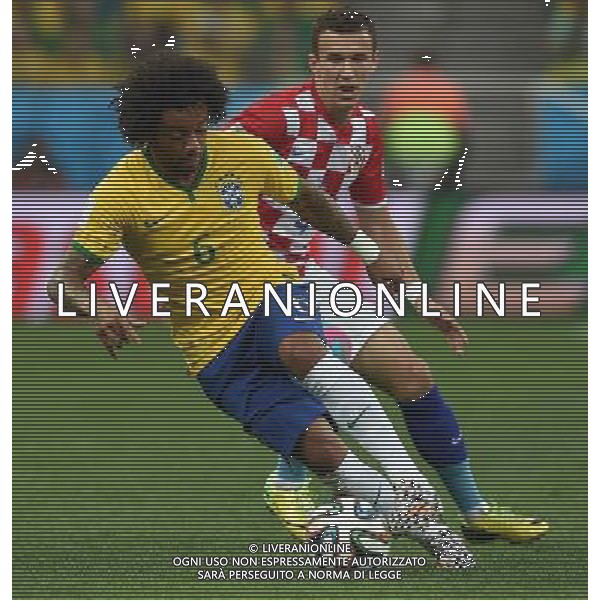 FIFA World Cup Brasile 2014 Gruppo A San Paolo - 12.06.2014 Brasile-Croazia Nella Foto:marcelo-perisic /Ph.Vitez-Ag. Aldo Liverani