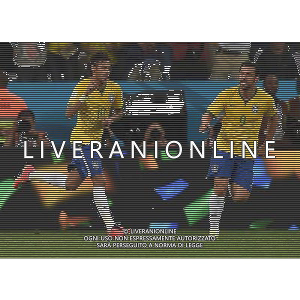 FIFA World Cup Brasile 2014 Gruppo A San Paolo - 12.06.2014 Brasile-Croazia Nella Foto:neymar esulta /Ph.Vitez-Ag. Aldo Liverani