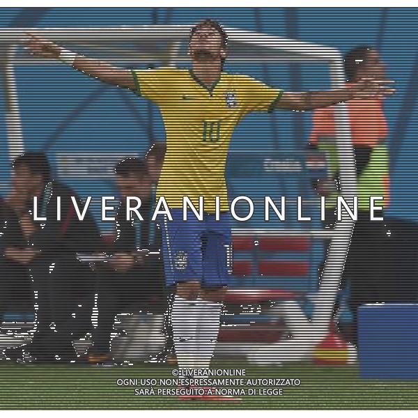 FIFA World Cup Brasile 2014 Gruppo A San Paolo - 12.06.2014 Brasile-Croazia Nella Foto:neymar esulta /Ph.Vitez-Ag. Aldo Liverani