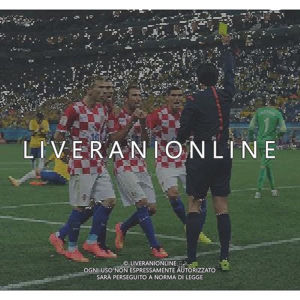 FIFA World Cup Brasile 2014 Gruppo A San Paolo - 12.06.2014 Brasile-Croazia Nella Foto:le proteste dei giocatori della croazia /Ph.Vitez-Ag. Aldo Liverani