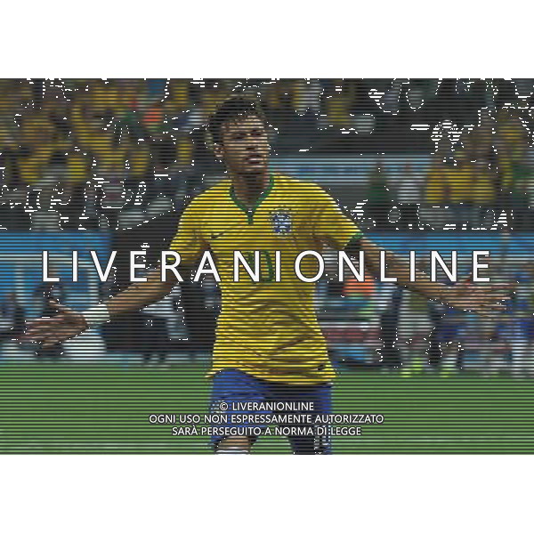 FIFA World Cup Brasile 2014 Gruppo A San Paolo - 12.06.2014 Brasile-Croazia Nella Foto:neymar esulta secondo gol /Ph.Vitez-Ag. Aldo Liverani