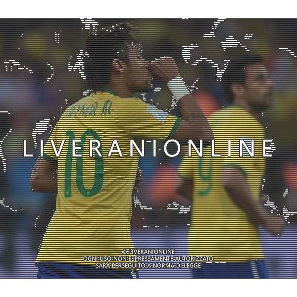 FIFA World Cup Brasile 2014 Gruppo A San Paolo - 12.06.2014 Brasile-Croazia Nella Foto:esultanza neymar /Ph.Vitez-Ag. Aldo Liverani