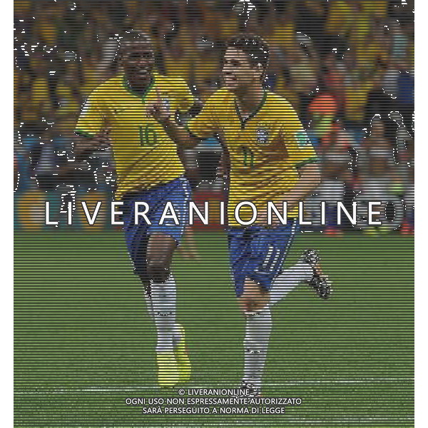 FIFA World Cup Brasile 2014 Gruppo A San Paolo - 12.06.2014 Brasile-Croazia Nella Foto:oscar esulta /Ph.Vitez-Ag. Aldo Liverani