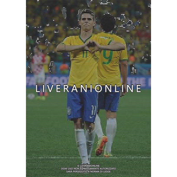 FIFA World Cup Brasile 2014 Gruppo A San Paolo - 12.06.2014 Brasile-Croazia Nella Foto:oscar esulta /Ph.Vitez-Ag. Aldo Liverani