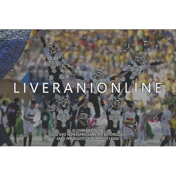 (140612) -- SAO PAULO, June 12, 2014 () -- Performers attend the opening ceremony of 2014 FIFA World Cup in the Arena de Sao Paulo Stadium in Sao Paulo, Brazil, June 12, 2014. (/Wang Lili)(rh) AG ALDO LIVERANI SAS ONLY ITALY