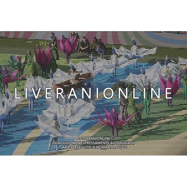 (140612) -- SAO PAULO, June 12, 2014 () -- Performers give a show on the opening ceremony of 2014 FIFA World Cup in the Arena de Sao Paulo Stadium in Sao Paulo, Brazil, June 12, 2014.(/Liu Bin)(pcy) AG ALDO LIVERANI SAS ONLY ITALY