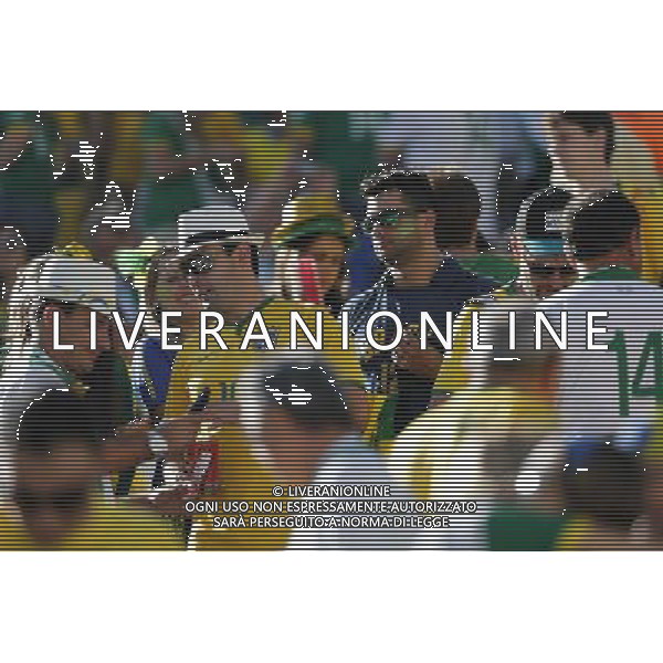 (140612) -- SAO PAULO, June 12, 2014 () -- Fans enter into the Arena de Sao Paulo Stadium for the opening ceremony of 2014 FIFA World Cup in Sao Paulo, Brazil, June 12, 2014. (/Zhou Lei)(rh) AG ALDO LIVERANI SAS ONLY ITALY