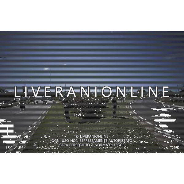 (140612) -- NATAL, June 12, 2014 () -- Soldiers stand guard on one of the main streets in Natal, Brazil, on June 12, 2014. The 2014 FIFA World Cup will be held in Brazil from June 12 to July 13. (/Mauricio Valenzuela) (rh) ©PHOTOSHOT/Agenzia Aldo Liverani sas - ITALY ONLY - EDITORIAL USE ONLY - Soldati e polizia locale di guardia prima della cerimonia di apertura della Coppa del Mondo FIFA 2014 a Sao Paolo, in Brasile, il 12 giugno 2014