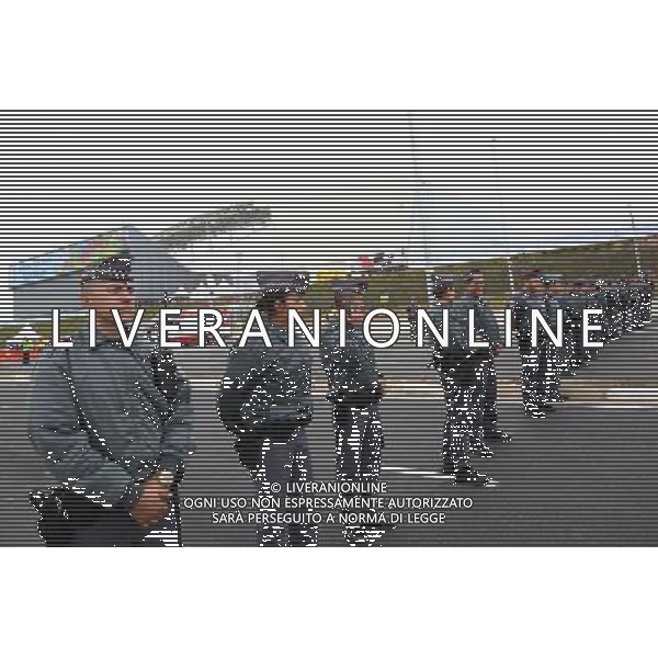 (140612) -- BRAZIL, SAO PAULO, June 12, 2014 () -- Local police stand guard in the Arena de Sao Paulo Stadium before the opening ceremony of the World Cup 2014 in Sao Paulo, Brazil, on June 12, 2014. (/ Rahel Patrasso) (rh) ©PHOTOSHOT/Agenzia Aldo Liverani sas - ITALY ONLY - EDITORIAL USE ONLY - Soldati e polizia locale di guardia prima della cerimonia di apertura della Coppa del Mondo FIFA 2014 a Sao Paolo, in Brasile, il 12 giugno 2014