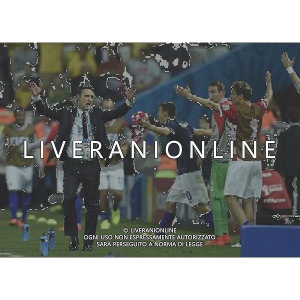 (140612) -- SAO PAULO, June 12, 2014 () -- Croatia\'s coach Niko Kovac reacts after referee Yuichi Nishimura gave Brazil a penalty kick during the opening match of 2014 FIFA World Cup in the Arena de Sao Paulo Stadium in Sao Paulo, Brazil, June 12, 2014. Brazil won 3-1 over Croatia on Thursday. (/Qi Heng)(rh) ©PHOTOSHOT/Agenzia Aldo Liverani sas - ITALY ONLY - EDITORIAL USE ONLY - Brasile - Croazia partita di apertura della FIFA World Cup Brasile 2014 Gruppo A San Paolo - 12 giugno 2014