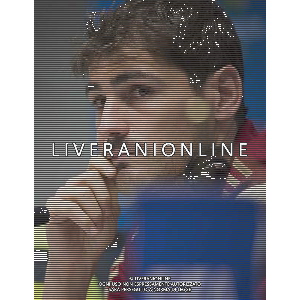 (140612) -- SALVADOR, June 12, 2014 () -- Spain\'s Iker Casillas attends a press conference in Salvador, a northeastern city of Brazil, on June 12, 2014. Spain will face Netherlands on Friday. (/Yang Lei) ©PHOTOSHOT/Agenzia Aldo Liverani sas - ITALY ONLY - EDITORIAL USE ONLY - Conferenza stampa della nazionale della spagna in Salvador, Brasile, il 12 giugno 2014 la Spagna coppa del mondo Fifa