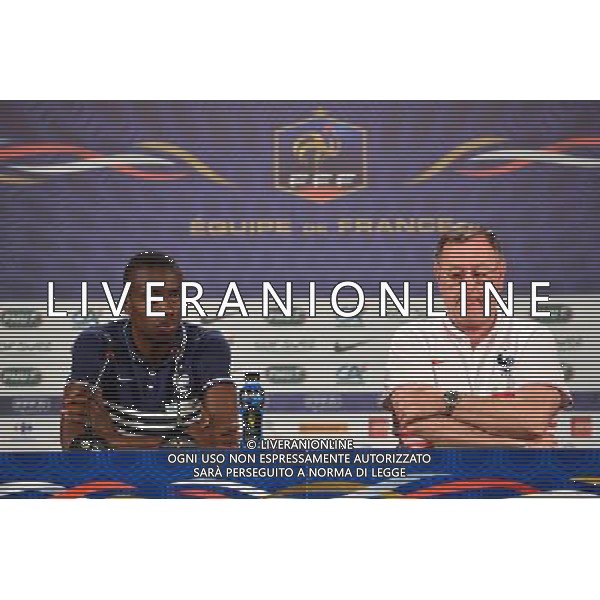 Blaise MATUIDI / Philippe TOURNON- 13.06.2014 - Conference de presse - France - Coupe du Monde 2014 - Ribeirao Preto Photo : Dave Winter / Icon Sport /AGENZIA ALDO LIVERANI SAS - ITALY ONLY - EDITORIAL USE ONLY - Conferenza Stampa della nazionale della Francia - Coppa del Mondo 2014 - Brasile 13 giugno 2014