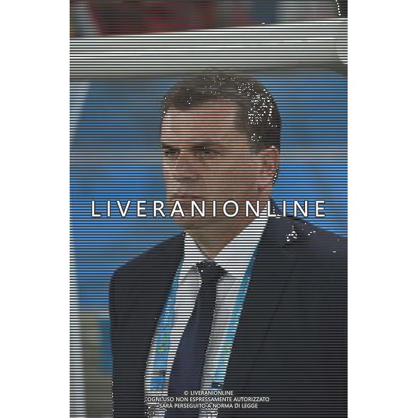 (140613) -- CUIABA, June 13, 2014 () -- Australia\'s coach Ange Postecoglou is seen by the field during a Group B match between Chile and Australia of 2014 FIFA World Cup in the Arena Pantanal Stadium in Cuiaba, Brazil, June 13, 2014. (/Liu Dawei)(pcy) ©photoshot/Agenzia Aldo Liverani sas - ITALY ONLY - EDITORIAL USE ONLY - Cile v Australia partita del Gruppo B Coppa del mondo FIFA World Cup nel Pantanal stadio Arena di Cuiaba, Brasile, 13 giugno 2014