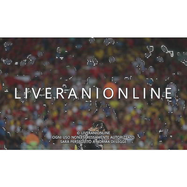 (140613) -- CUIABA, June 13, 2014 () -- Chile\'s goalkeeper Claudio Bravo reacts during a Group B match between Chile and Australia of 2014 FIFA World Cup in the Arena Pantanal Stadium in Cuiaba, Brazil, June 13, 2014. (/Li Ming)(rh) ©photoshot/Agenzia Aldo Liverani sas - ITALY ONLY - EDITORIAL USE ONLY - Cile v Australia partita del Gruppo B Coppa del mondo FIFA World Cup nel Pantanal stadio Arena di Cuiaba, Brasile, 13 giugno 2014