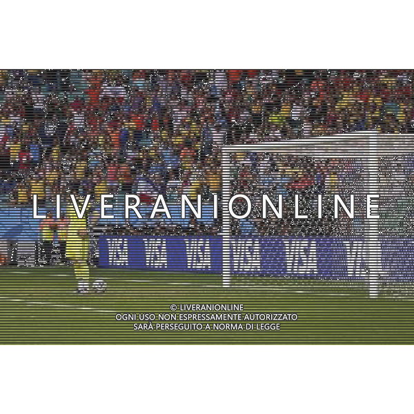 Spain\'s Iker Casillas, #1\', griefes the goal suffered, making 1-1 at the #3 2014 World Cup match between Spain and Netherlands, in Salvador, Brasil, this friday 13th (Photo by Gustavo Basso/NurPhoto) ©photoshot/Agenzia Aldo Liverani sas - ITALY ONLY - EDITORIAL USE ONLY - Spagna Vs Olanda partita del Gruppo B Coppa del Mondo FIFA 2014 in Salvador, in Brasile, 13 giugno 2014