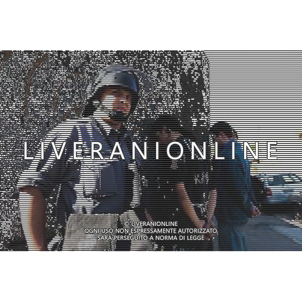 Police detain protesters during a demonstration of social movements and groups against the World Cup on June 12, 2014 in Sao Paulo, Brazil. Clashes occurred on the Radial Leste Avenue, a few kilometers from the Itaquerão stadium, where it occurs today the opening match of the World Cup between Brazil and Croatia. (Photo by Tiago Mazza Chiaravalloti/NurPhoto) ©photoshot/Agenzia Aldo Liverani sas - ITALY ONLY - EDITORIAL USE ONLY - Scontri tra manifestanti e polizia durante la manifestazione di Protesta e la dimostrazione dei movimenti sociali a Sao Paulo, in Brasile il 12 giugno 2014 nel giorno della partita inaugurale della Coppa del Mondo Fifa World Cup 