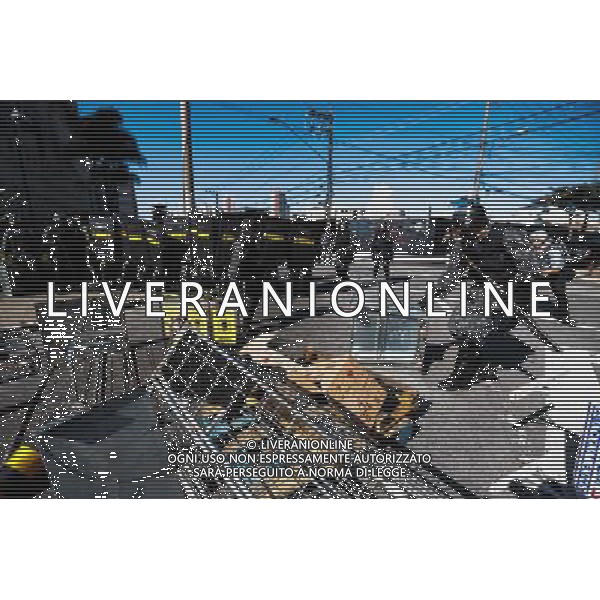 Riot police remove barricades during demonstration of social movements and groups against the World Cup on June 12, 2014 in Sao Paulo, Brazil. Clashes occurred on the Radial Leste Avenue, a few kilometers from the Itaquerão stadium, where it occurs today the opening match of the World Cup between Brazil and Croatia. (Photo by Tiago Mazza Chiaravalloti/NurPhoto) ©photoshot/Agenzia Aldo Liverani sas - ITALY ONLY - EDITORIAL USE ONLY - Scontri tra manifestanti e polizia durante la manifestazione di Protesta e la dimostrazione dei movimenti sociali a Sao Paulo, in Brasile il 12 giugno 2014 nel giorno della partita inaugurale della Coppa del Mondo Fifa World Cup 