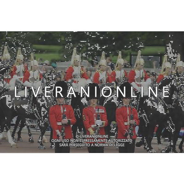 Atmosphere - Trooping the Colour. The annual Queen\'s birthday Parade leaving from Buckingham Palace. Trooping the Colour with Queen Elizabeth II and Royal Family, London, 14.06.14 AG ALDO LIVERANI SAS ONLY ITALY