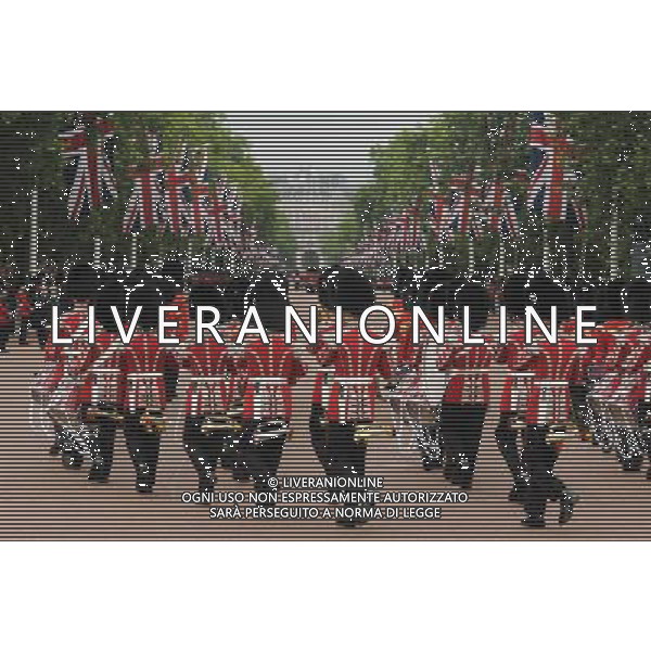 Atmosphere - Trooping the Colour. The annual Queen\'s birthday Parade leaving from Buckingham Palace. Trooping the Colour with Queen Elizabeth II and Royal Family, London, 14.06.14 AG ALDO LIVERANI SAS ONLY ITALY