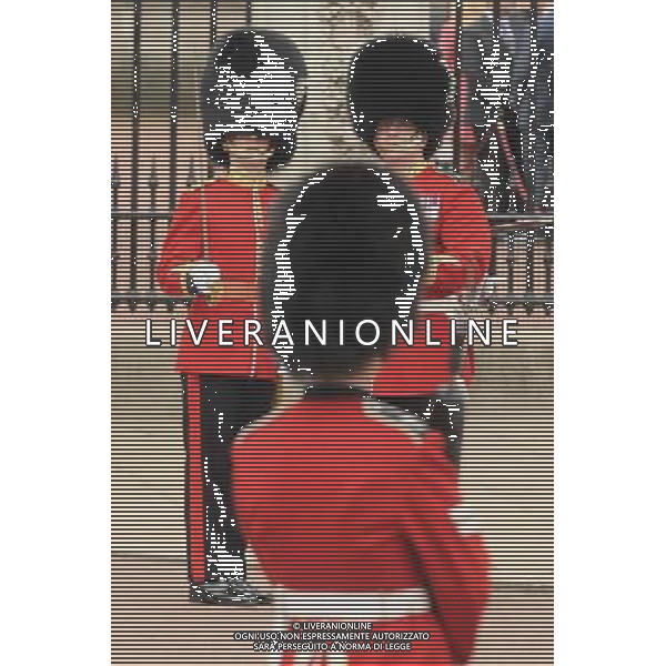 Atmosphere - Trooping the Colour. The annual Queen\'s birthday Parade leaving from Buckingham Palace. Trooping the Colour with Queen Elizabeth II and Royal Family, London, 14.06.14 AG ALDO LIVERANI SAS ONLY ITALY