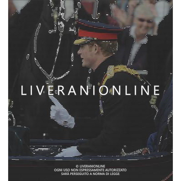 Prince Harry leaves Buckingham Palace to join Trooping the colour. The annual Queen\'s birthday Parade. Trooping the Colour with Queen Elizabeth II and Royal Family, London, 14.06.14 AG ALDO LIVERANI SAS ONLY ITALY
