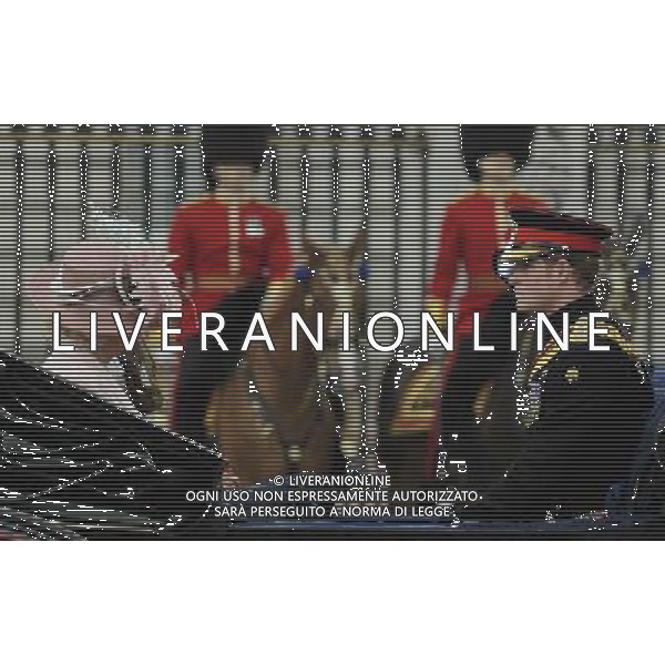 The Duchess of Cornwall, the Duchess of Cambridge and Prince Harry leaves Buckingham Palace to join Trooping the colour. The annual Queen\'s birthday Parade. Trooping the Colour with Queen Elizabeth II and Royal Family, London, 14.06.14 AG ALDO LIVERANI SAS ONLY ITALY