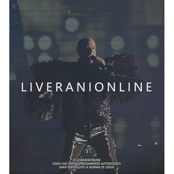 Pet Shop Boys perform at Birmingham LG Arena, England on 13th June 2014. Singer Neil Tennant. AG ALDO LIVERANI SAS ONLY ITALY