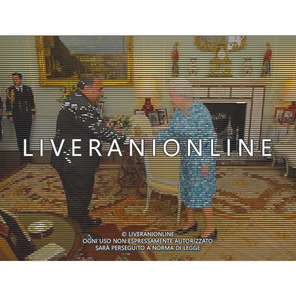 President of the Republic of Nauru, Baron Waqa during an audience with Queen Elizabeth II at Buckingham Palace, in central London. ©PHOTOSHOT/Agenzia Aldo Liverani Sas - ITALY ONLY - EDITORIAL USE ONLY