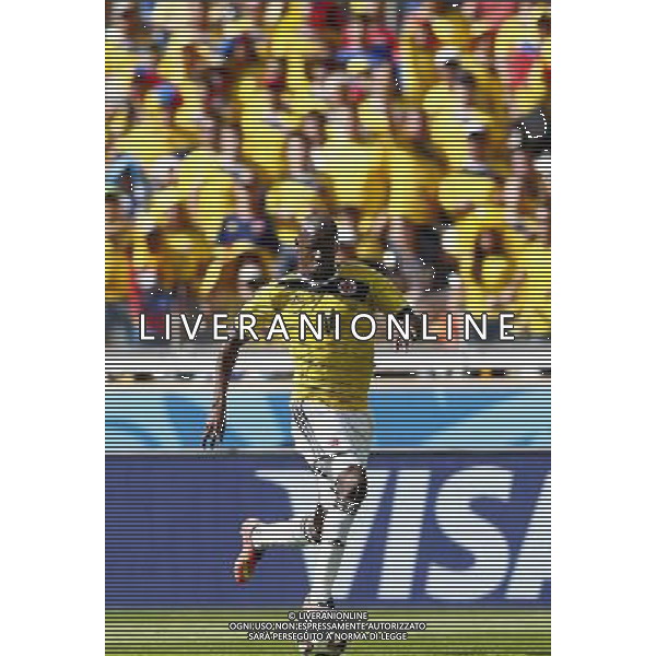 (140614) -- BELO HORIZONTE, June 14, 2014 () -- Colombia\'s Victor Ibarbo controls the ball during a Group C match between Colombia and Greece of 2014 FIFA World Cup at the Estadio Mineirao Stadium in Belo Horizonte, Brazil, June 14, 2014. (/Liu Bin)(pcy) ©PHOTOSHOT/Agenzia Aldo Liverani Sas - ITALY ONLY - EDITORIAL USE ONLY - Colombia Vs Grecia partita del Gruppo C Coppa del Mondo FIFA 2014 Mineirao stadio Estadio a Belo Horizonte, in Brasile 14 Giugno 2014