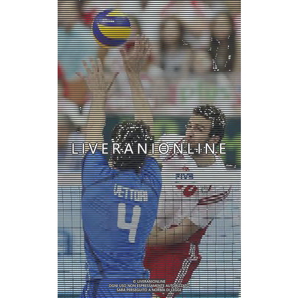 13.06.2014 - Katowice . FIVB Mens Volleybal World League 2014 / FIVB Liga Swiatowa 2014: Poland / Polska (white biale) - Italy / Wlochy (blue / niebieskie? . n/z. Mateusz Mika , . Fot. Dawid Markysz / EDYTOR.net/NEWSPIX.PL --- Newspix.pl AG ALDO LIVERANI SAS ONLY ITALY *** Local Caption *** www.newspix.pl mail us: info@newspix.pl call us: 0048 022 23 22 222 --- Polish Picture Agency by Ringier Axel Springer Poland