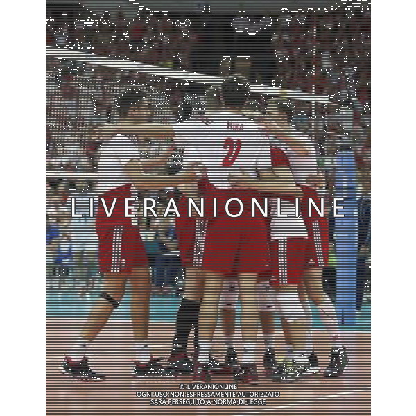 13.06.2014 - Katowice . FIVB Mens Volleybal World League 2014 / FIVB Liga Swiatowa 2014: Poland / Polska (white biale) - Italy / Wlochy (blue / niebieskie? . n/z. radosc reprezentacji Polski . Fot. Dawid Markysz / EDYTOR.net/NEWSPIX.PL --- Newspix.pl AG ALDO LIVERANI SAS ONLY ITALY *** Local Caption *** www.newspix.pl mail us: info@newspix.pl call us: 0048 022 23 22 222 --- Polish Picture Agency by Ringier Axel Springer Poland