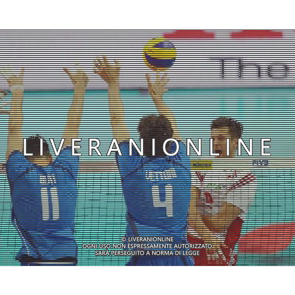 KATOWICE HALA SPODEK 13.06.2014 SIATKOWKA MEZCZYZNI FIVB LIGA SWIATOWA GRUPA A POLSKA - WLOCHY NZ SIMONE BUTI ( ITALY ) LUCA VETTORI ( ITALY ) MICHAL WINIARSKI ( POLSKA ) FOT MICHAL NOWAK / NEWSPIX.PL KATOWICE HALA SPODEK 13.06.2014 MEN VOLLEYBALL 2014 FIVB VOLLEYBALL WORLD LEAGUE POOL A POLAND - ITALY MICHAL NOWAK / NEWSPIX.PL --- Newspix.pl AG ALDO LIVERANI SAS ONLY ITALY *** Local Caption *** www.newspix.pl mail us: info@newspix.pl call us: 0048 022 23 22 222 --- Polish Picture Agency by Ringier Axel Springer Poland