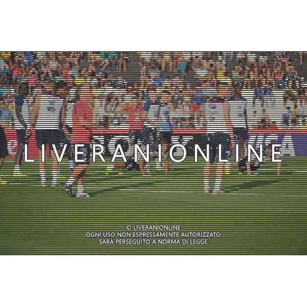 Raphael VARANE / Morgan SCHNEIDERLIN - 13.06.2014 - Entrainement - France - Coupe du Monde 2014 Photo : Dave Winter / Icon Sport AG ALDO LIVERANI SAS ONLY ITALY