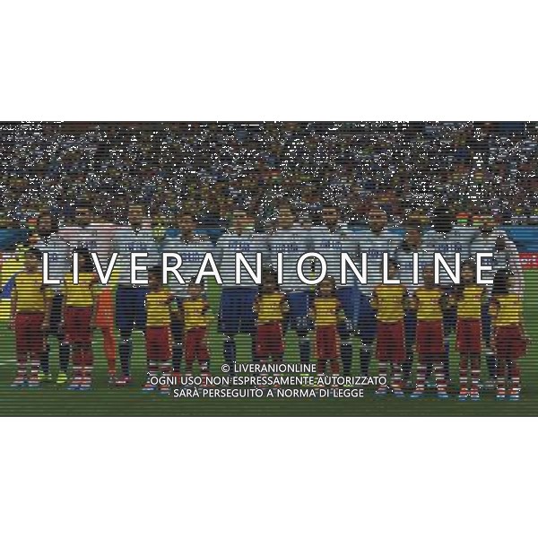 FIFA World Cup Brasile 2014 Gruppo D Manaus - 14.06.2014 Inghilterra-Italia Nella Foto:nazionale italiana durante l\'inno /Ph.Vitez-Ag. Aldo Liverani