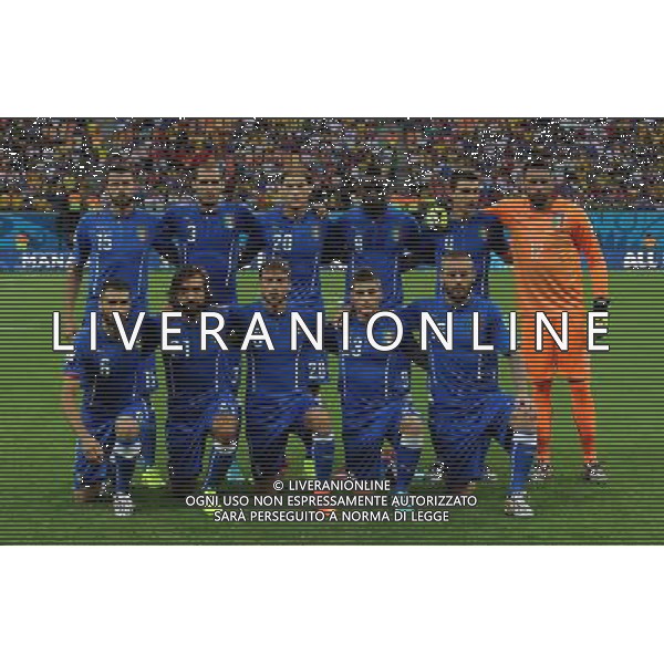 FIFA World Cup Brasile 2014 Gruppo D Manaus - 14.06.2014 Inghilterra-Italia Nella Foto:italia squadra formazione barzagli,chiellini,paletta,balotelli,darmian,sirigu,candreva,pirlo,marchisio,verratti,de rossi /Ph.Vitez-Ag. Aldo Liverani