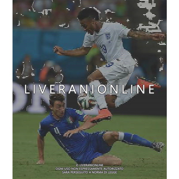 FIFA World Cup Brasile 2014 Gruppo D Manaus - 14.06.2014 Inghilterra-Italia Nella Foto:sterling darmian /Ph.Vitez-Ag. Aldo Liverani