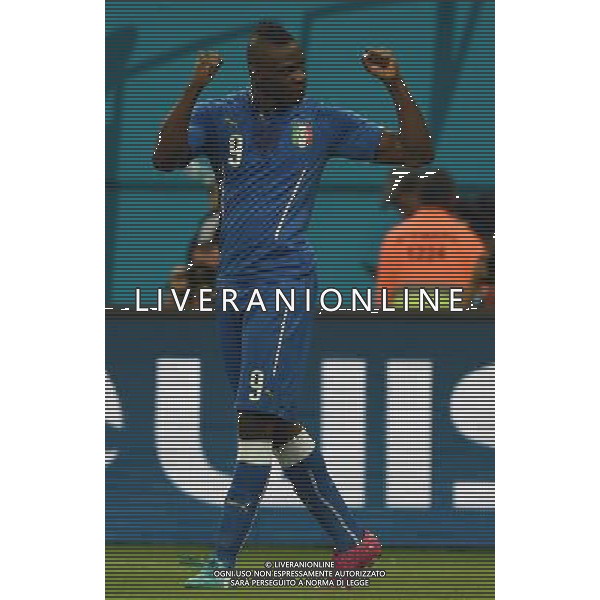 FIFA World Cup Brasile 2014 Gruppo D Manaus - 14.06.2014 Inghilterra-Italia Nella Foto:balotelli esulta /Ph.Vitez-Ag. Aldo Liverani