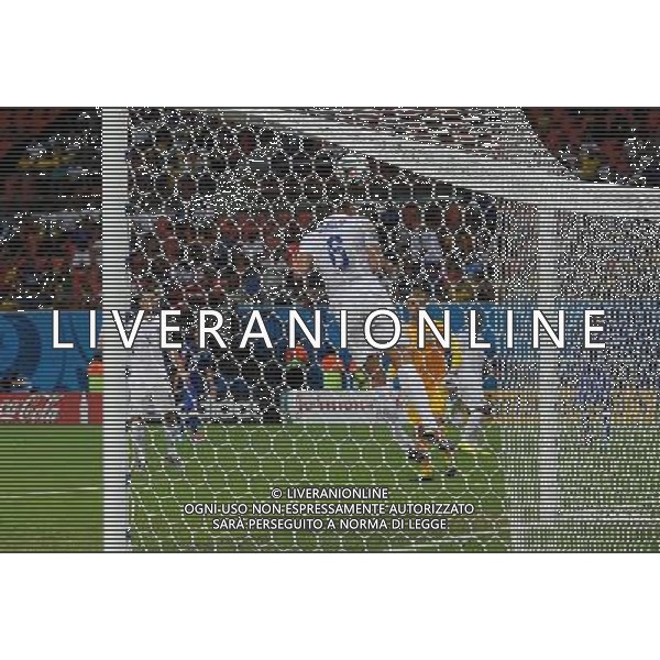 FIFA World Cup Brasile 2014 Gruppo D Manaus - 14.06.2014 Inghilterra-Italia Nella Foto:jagielka salva sulla linea il pallonetto di balotelli /Ph.Vitez-Ag. Aldo Liverani