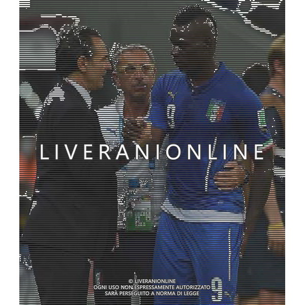 FIFA World Cup Brasile 2014 Gruppo D Manaus - 14.06.2014 Inghilterra-Italia Nella Foto:prandelli balotelli /Ph.Vitez-Ag. Aldo Liverani