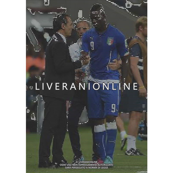 FIFA World Cup Brasile 2014 Gruppo D Manaus - 14.06.2014 Inghilterra-Italia Nella Foto:prandelli balotelli /Ph.Vitez-Ag. Aldo Liverani