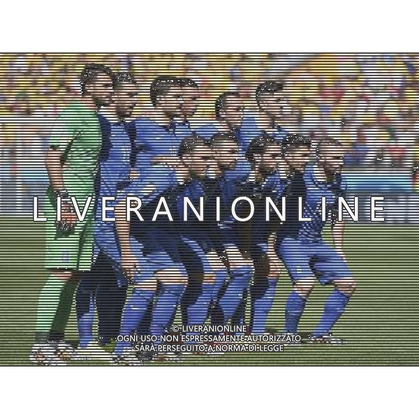 (140614) -- BELO HORIZONTE, June 14, 2014 () -- Greek national team pose for a group photo during a Group C match between Colombia and Greece of 2014 FIFA World Cup in the Estadio Mineirao Stadium in Belo Horizonte, Brazil, June 14, 2014. (/Qi Heng)(rh) ©PHOTOSHOT/Agenzia Aldo Liverani sas - ITALY ONLY - EDITORIAL USE ONLY - Colombia Vs Grecia partita del Gruppo C Coppa del Mondo FIFA 2014 Mineirao stadio Estadio a Belo Horizonte, in Brasile 14 Giugno 2014 - FORMAZIONE GRECIA