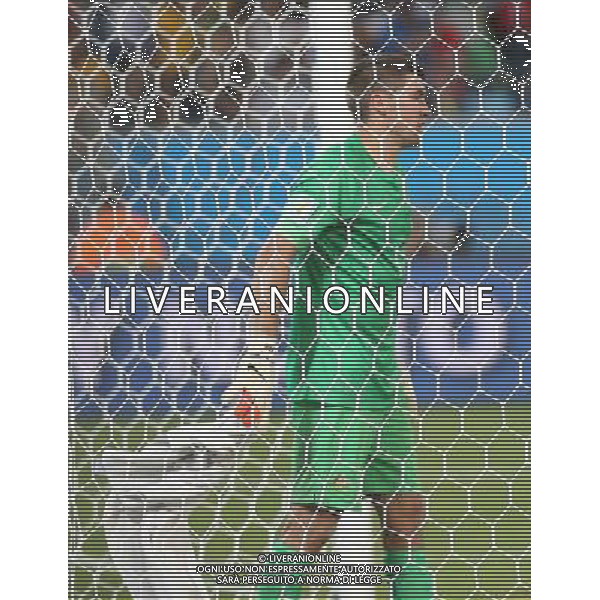 (140613) -- CUIABA, June 13, 2014 () -- Australia\'s Mat Ryan reacts during a Group B match between Chile and Australia of 2014 FIFA World Cup in the Arena Pantanal Stadium in Cuiaba, Brazil, June 13, 2014. Chile won 3-1 over Australia on Friday. (/Li Ming)(rh) ©PHOTOSHOT/Agenzia Aldo Liverani sas - ITALY ONLY - EDITORIAL USE ONLY - Cile Vs Australia partita del Gruppo B Coppa del mondo FIFA World Cup nel Pantanal stadio Arena di Cuiaba, Brasile, 13 giugno 2014