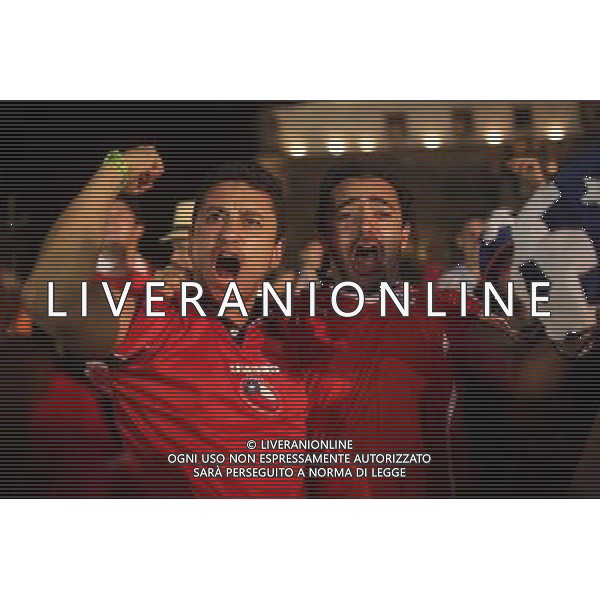 (140613) -- CUIABA, June 13, 2014 () -- Fans of chile cheer for a goal while watching a Group B match between Chile and Australia of 2014 FIFA World Cup in the Arena Pantanal Stadium in Cuiaba, Brazil, June 13, 2014. (/Jhon Paz)(rh) ©PHOTOSHOT/Agenzia Aldo Liverani sas - ITALY ONLY - EDITORIAL USE ONLY - Cile Vs Australia partita del Gruppo B Coppa del mondo FIFA World Cup nel Pantanal stadio Arena di Cuiaba, Brasile, 13 giugno 2014