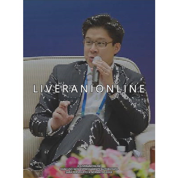 (140614) -- XIAMEN, June 14, 2014 () -- Kenneth Fok Kai-kong, chairman of the Hong Kong United Youth Association, addresses the 12th Straits Youth Forum in Xiamen, southeast China\'s Fujian Province, June 14, 2014. (/Jiang Kehong) (ry) ©PHOTOSHOT/Agenzia Aldo Liverani sas - ITALY ONLY - EDITORIAL USE ONLY - Il 12mo forum dei giovan a Xiamen, sud-est della Cina Fujian, 14 Giugno 2014