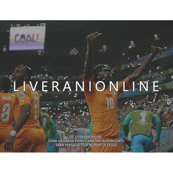 (140614) -- RECIFE, June 14, 2014 () -- Cote d\'Ivoire\'s Gervinho celebrates the goal during a Group C match between Cote d\'Ivoire and Japan of 2014 FIFA World Cup in the Aren Pernambuco Stadium in Recife, Brazil, June 14, 2014. (/Cao Can)(rh) ©PHOTOSHOT/Agenzia Aldo Liverani Sas - ITALY ONLY - EDITORIAL USE ONLY - Costa d\'Avorio Vs Giappone partita del Gruppo C della coppa del mondo 2014 FIFA World Cup Stadium Arena Pernambuco a Recife, in Brasile, 14 giugno 2014