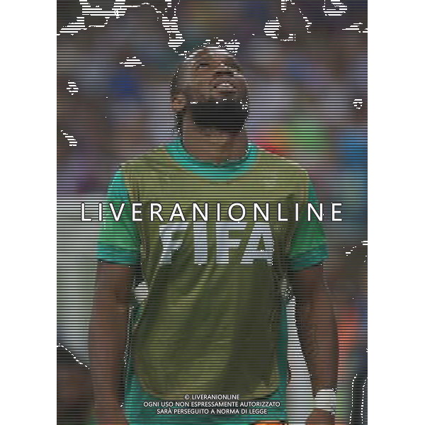 (140614) -- RECIFE, June 14, 2014 () -- Cote d\'Ivoire\'s Didier Drogba warms up during a Group C match between Cote d\'Ivoire and Japan of 2014 FIFA World Cup in the Aren Pernambuco Stadium in Recife, Brazil, June 14, 2014. (/Cao Can)(rh) ©PHOTOSHOT/Agenzia Aldo Liverani Sas - ITALY ONLY - EDITORIAL USE ONLY - Costa d\'Avorio Vs Giappone partita del Gruppo C della coppa del mondo 2014 FIFA World Cup Stadium Arena Pernambuco a Recife, in Brasile, 14 giugno 2014